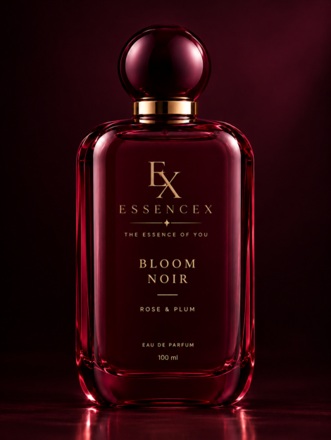 Burgundy Bloom Noir Perfume Bottle